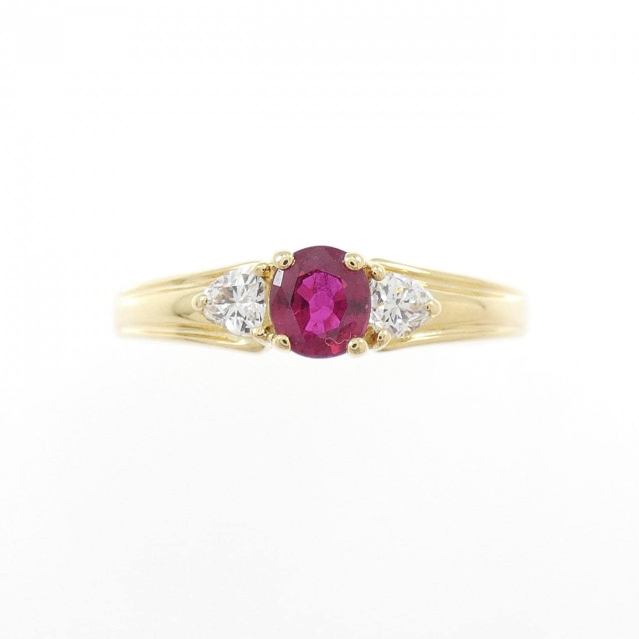K18YG ルビー リング 0.43CT