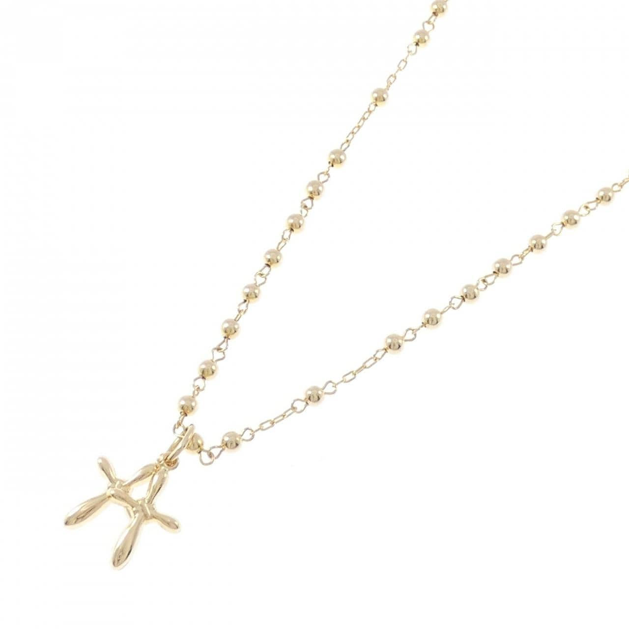 K18YG cross necklace