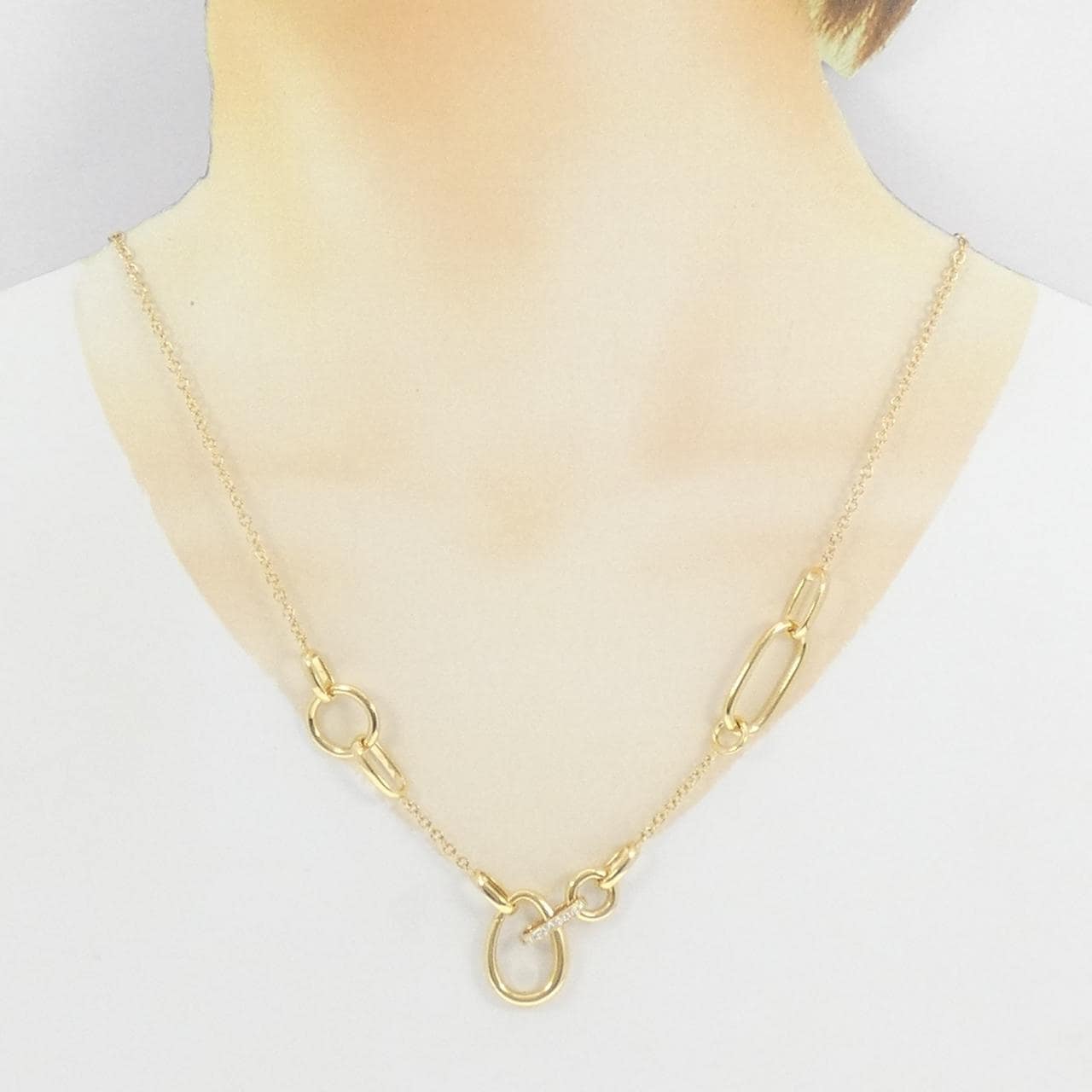 K18YG ダイヤモンド ネックレス 0.086CT