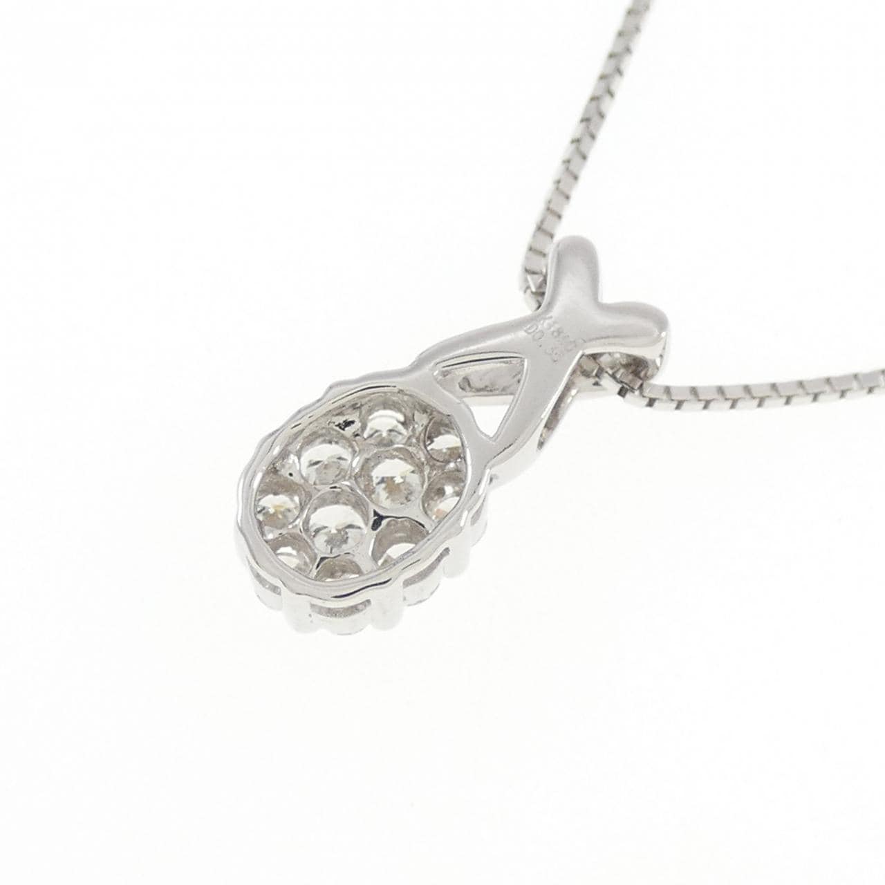 K18WG ダイヤモンド ネックレス 0.35CT