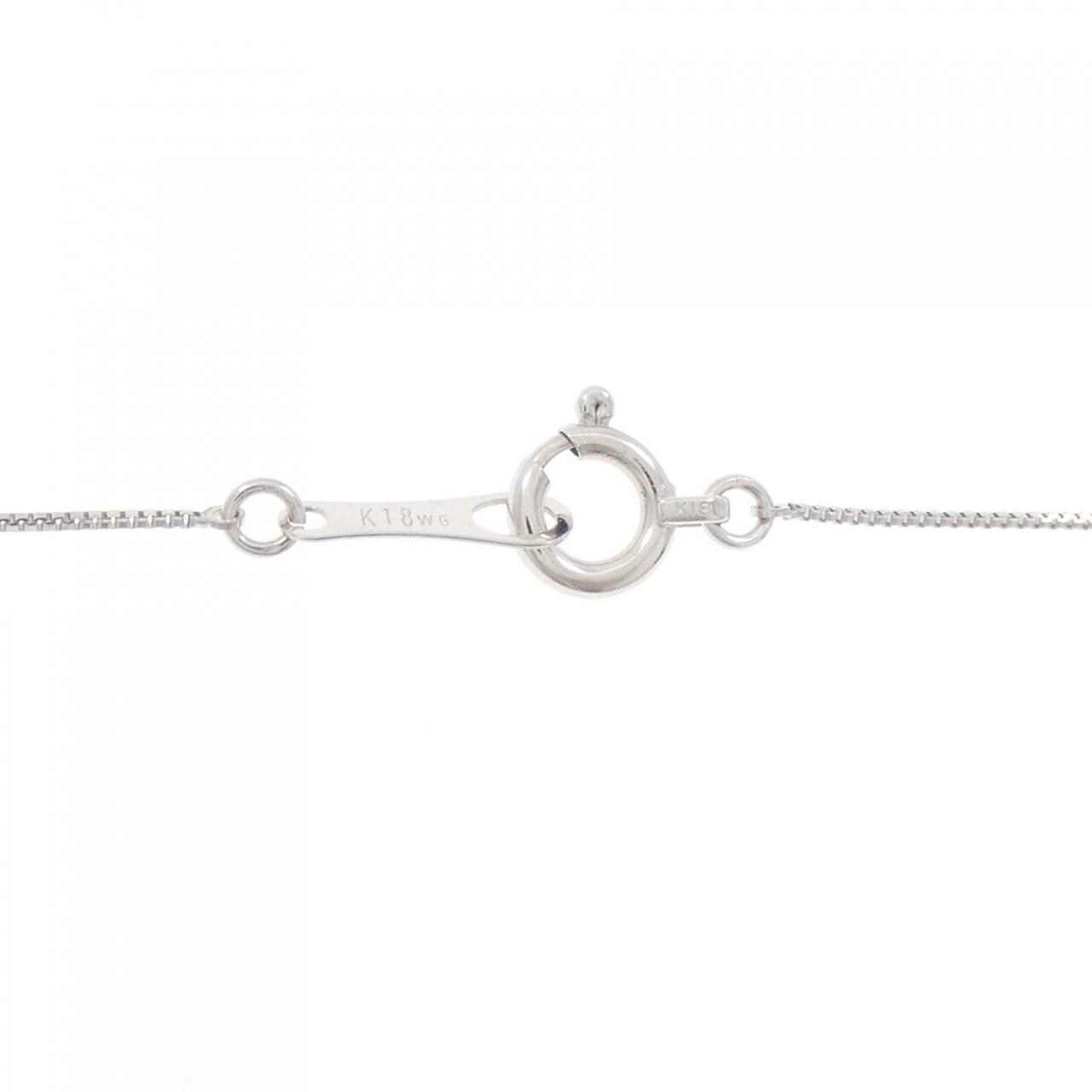 K18WG ハート ダイヤモンド ネックレス 0.06CT