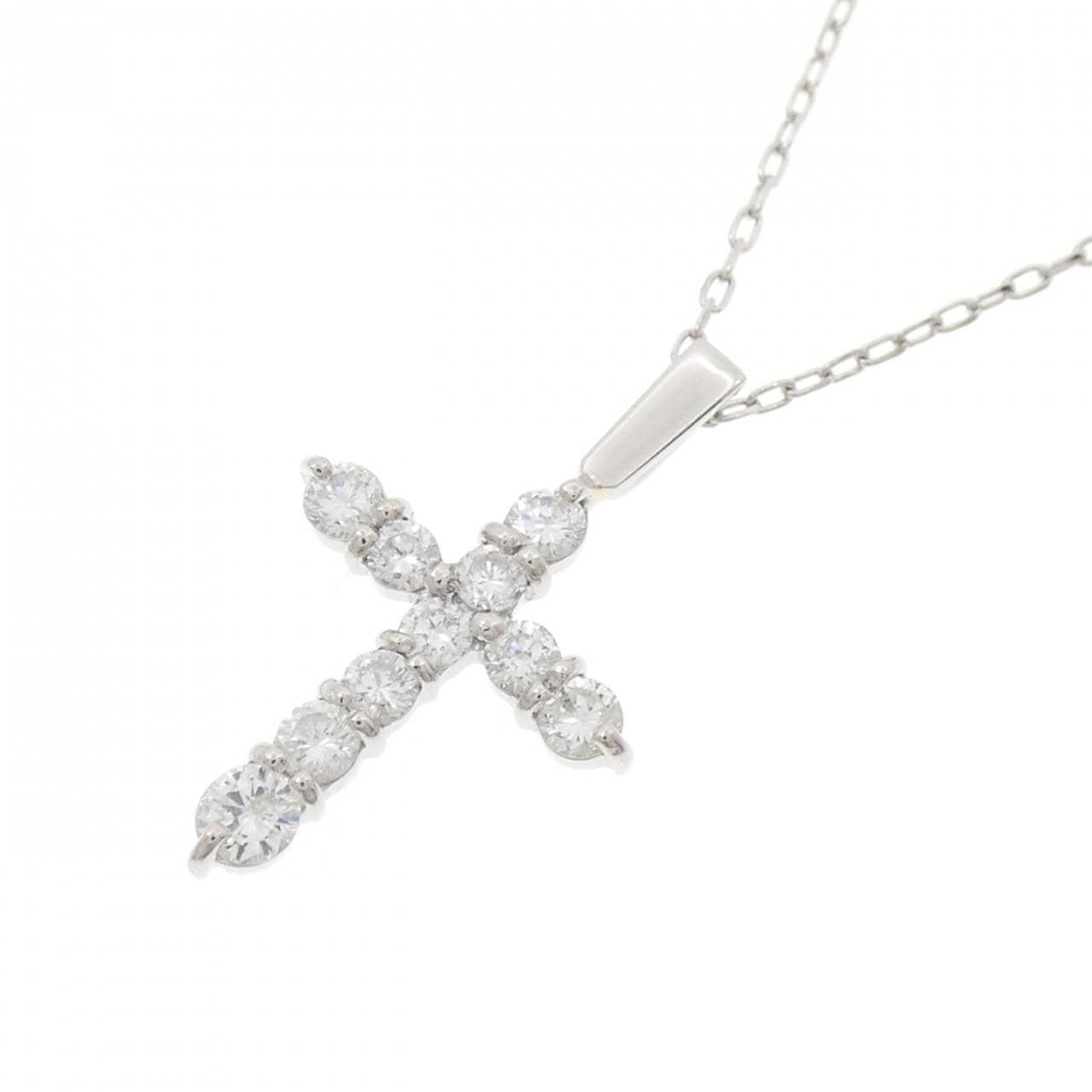 PT900/PT850 クロス ダイヤモンド ネックレス 0.50CT