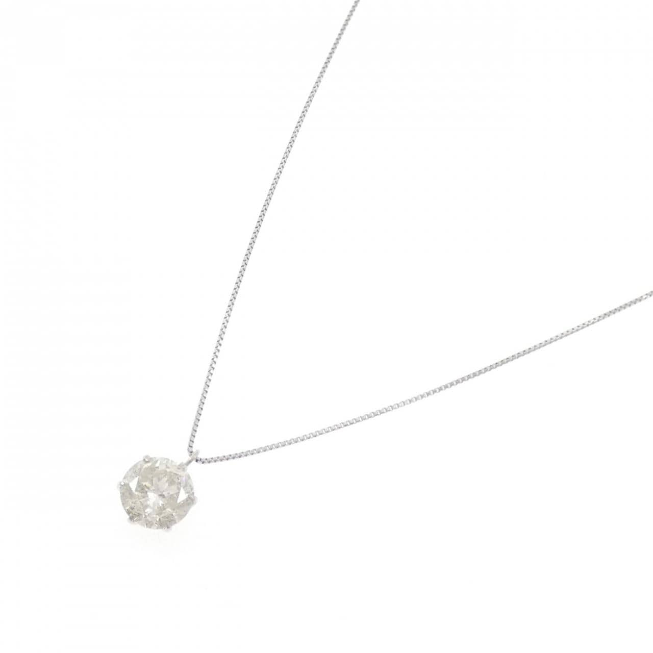 PT900/PT850 ソリティア ダイヤモンド ネックレス 1.506CT