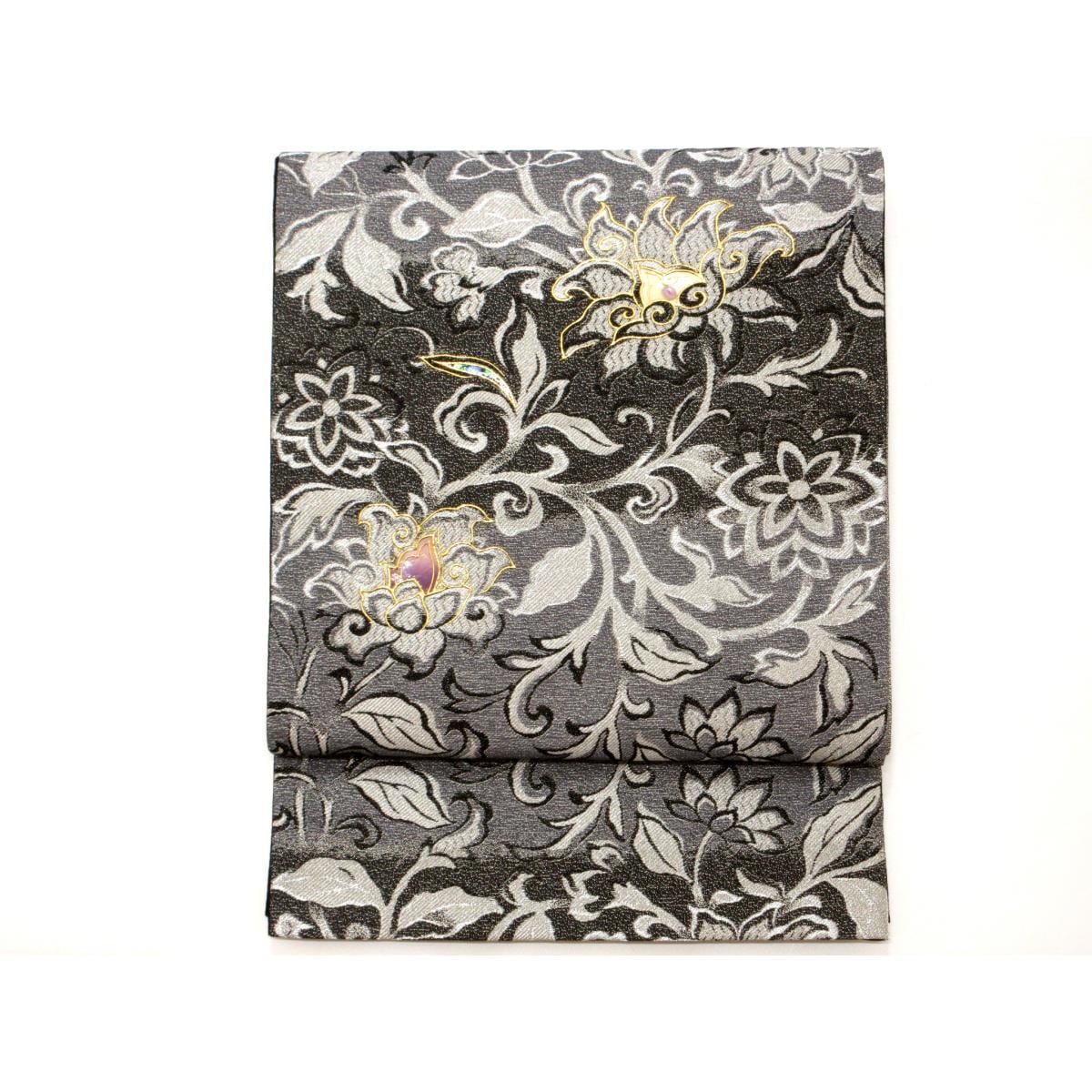 【新品】袋帯　アメジスト　螺鈿加工【藤本隆士】