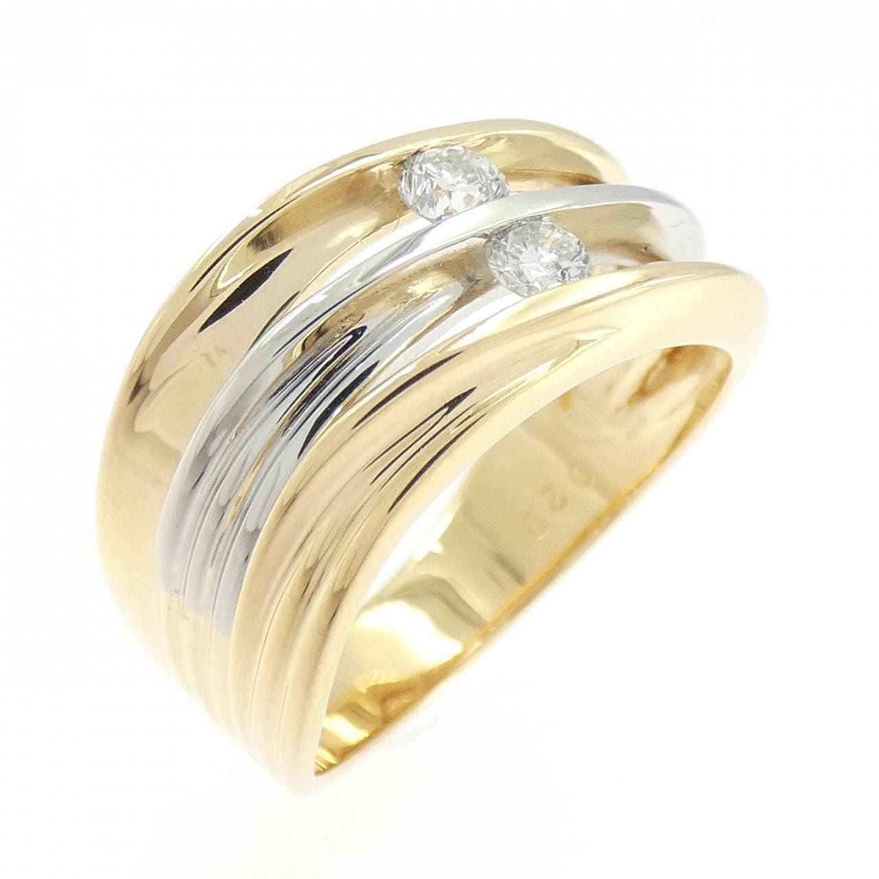 K18YG/PT900鑽石戒指 0.20CT