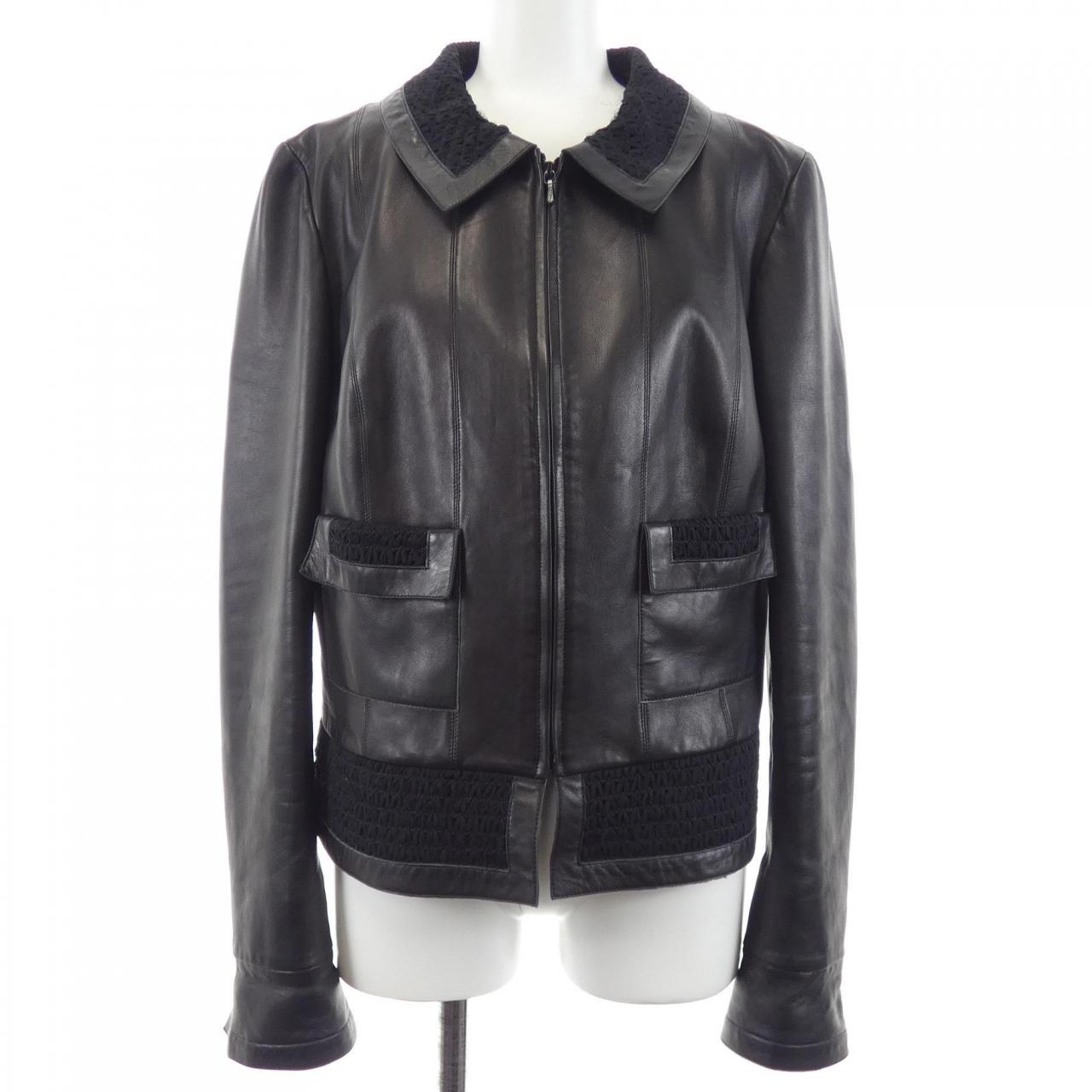 【ヴィンテージ】シャネル CHANEL P23963W03366 04A レザージャケット