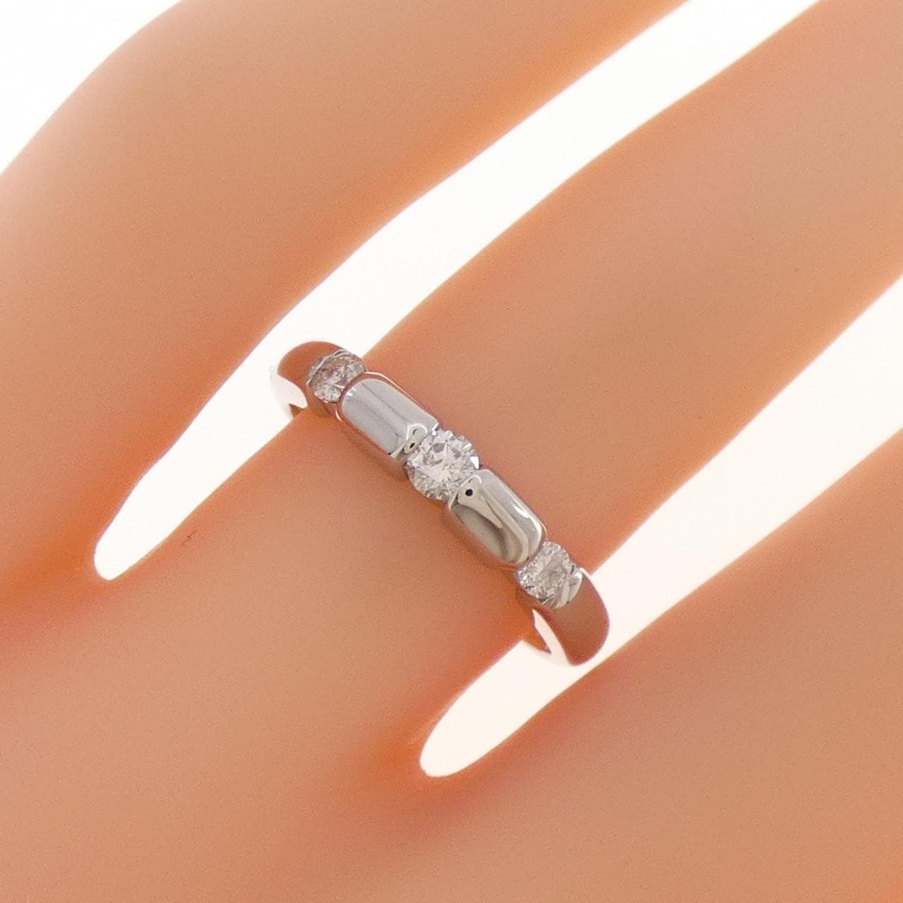 K14WG ダイヤモンド リング 0.20CT