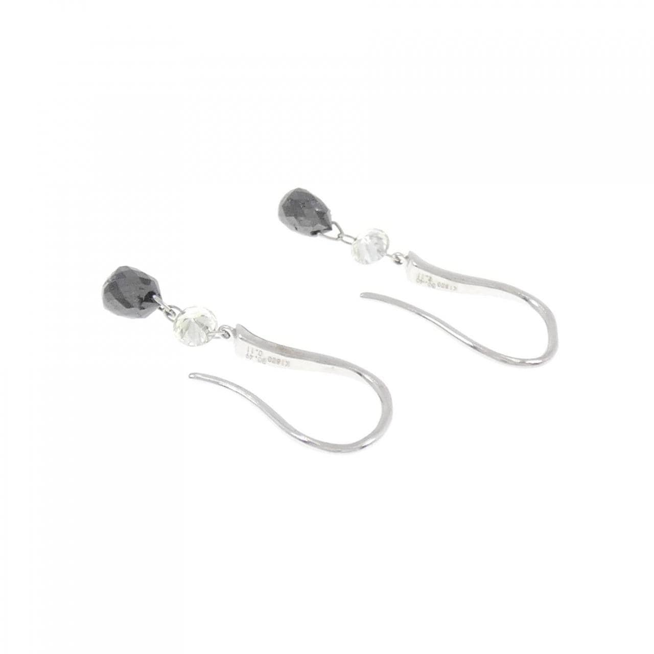 K18WG ダイヤモンド ピアス 0.89CT