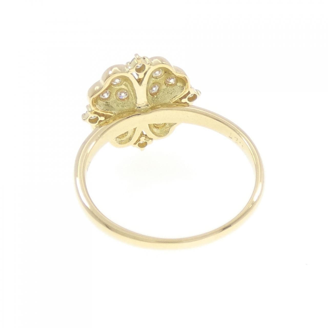 K18YG クローバー ダイヤモンド リング 0.27CT