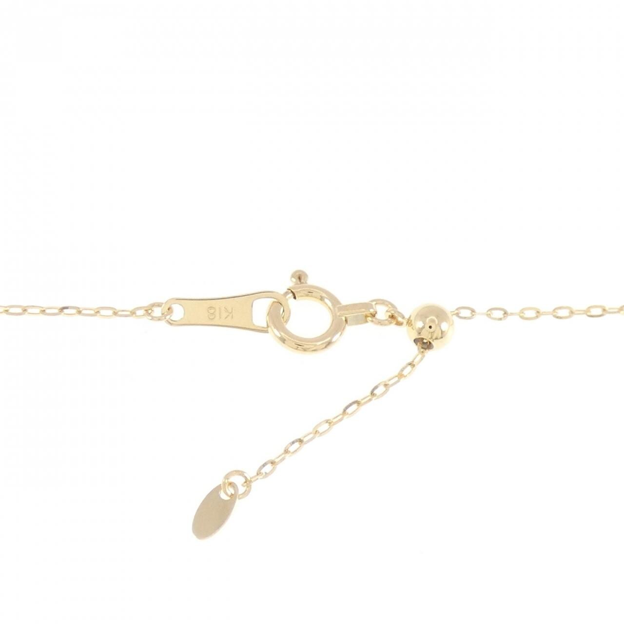 K18YG クロス×ハート ダイヤモンド ネックレス 0.05CT