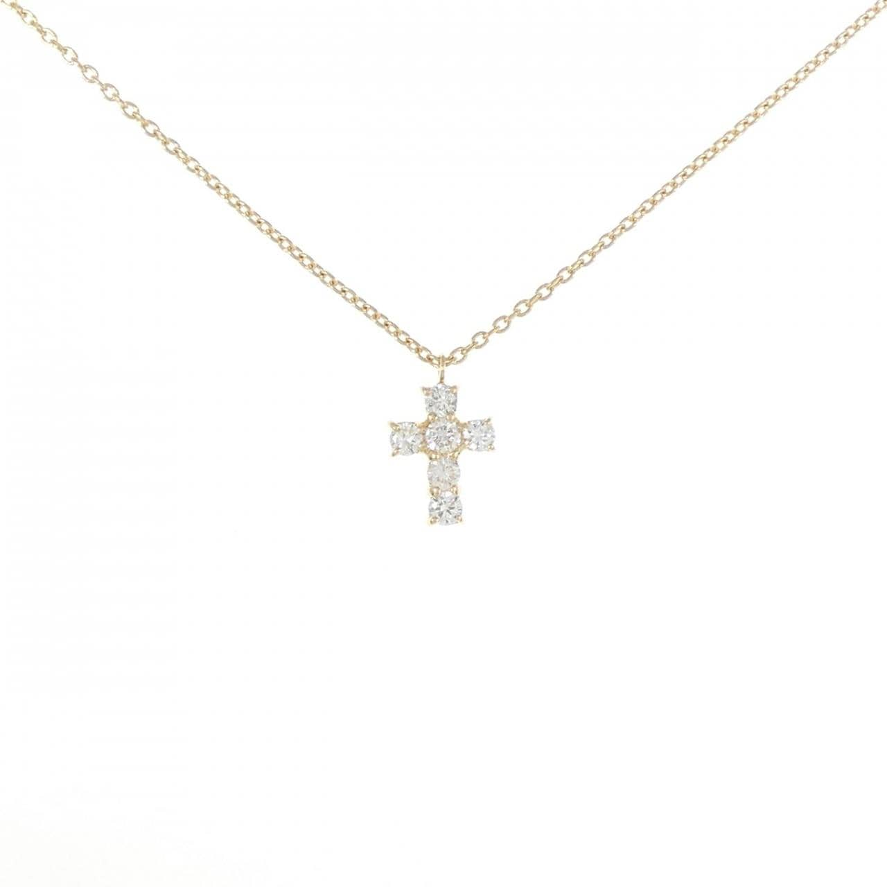 VENDOME cross Diamond necklace 0.18CT