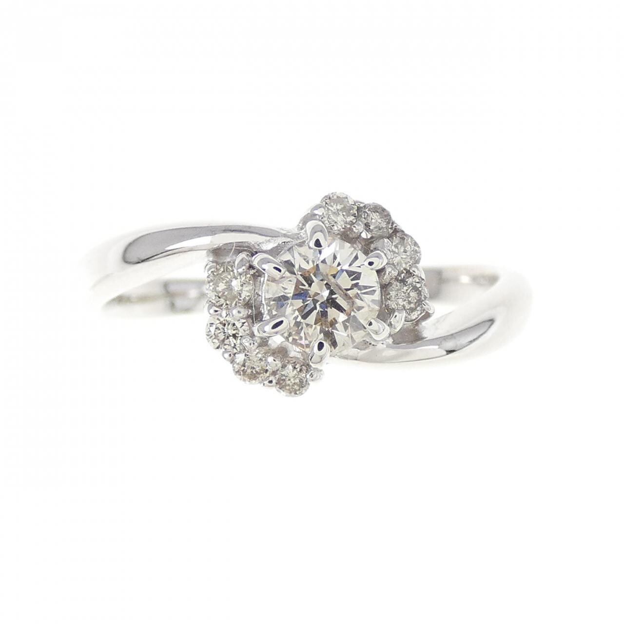 K18WG ダイヤモンド リング 0.228CT