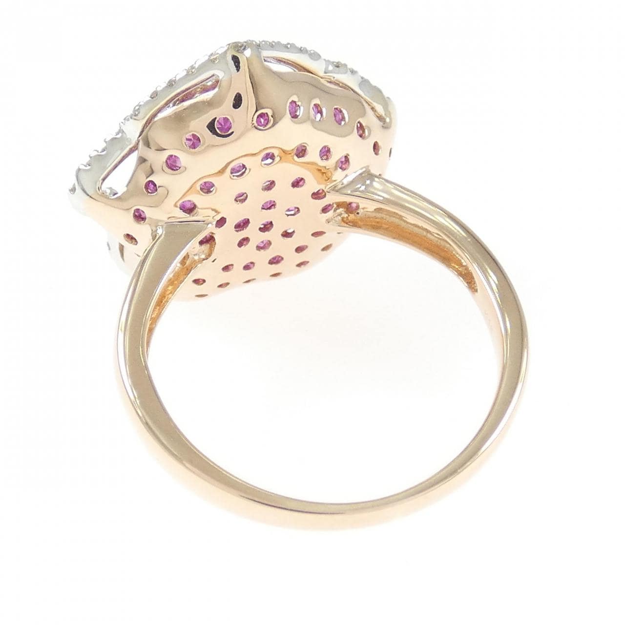 K18PG/K18WG ローズ ルビー リング 0.70CT