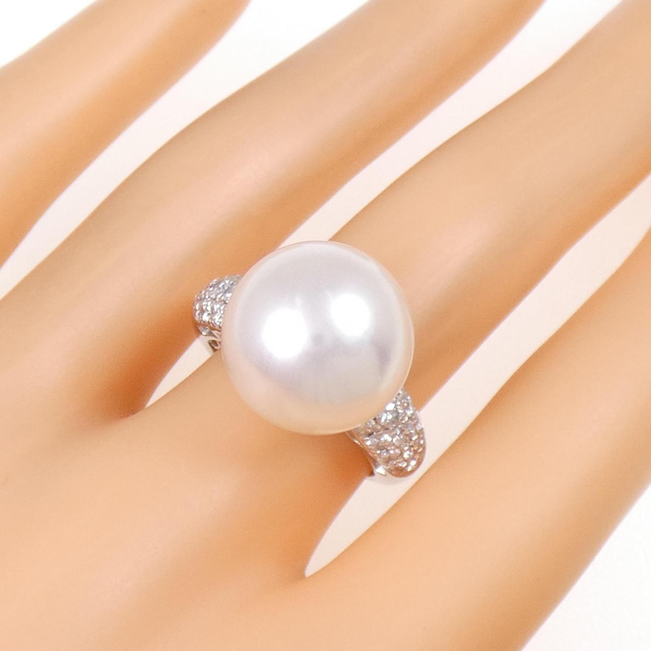 PT900 白蝶パール リング 14.5mm