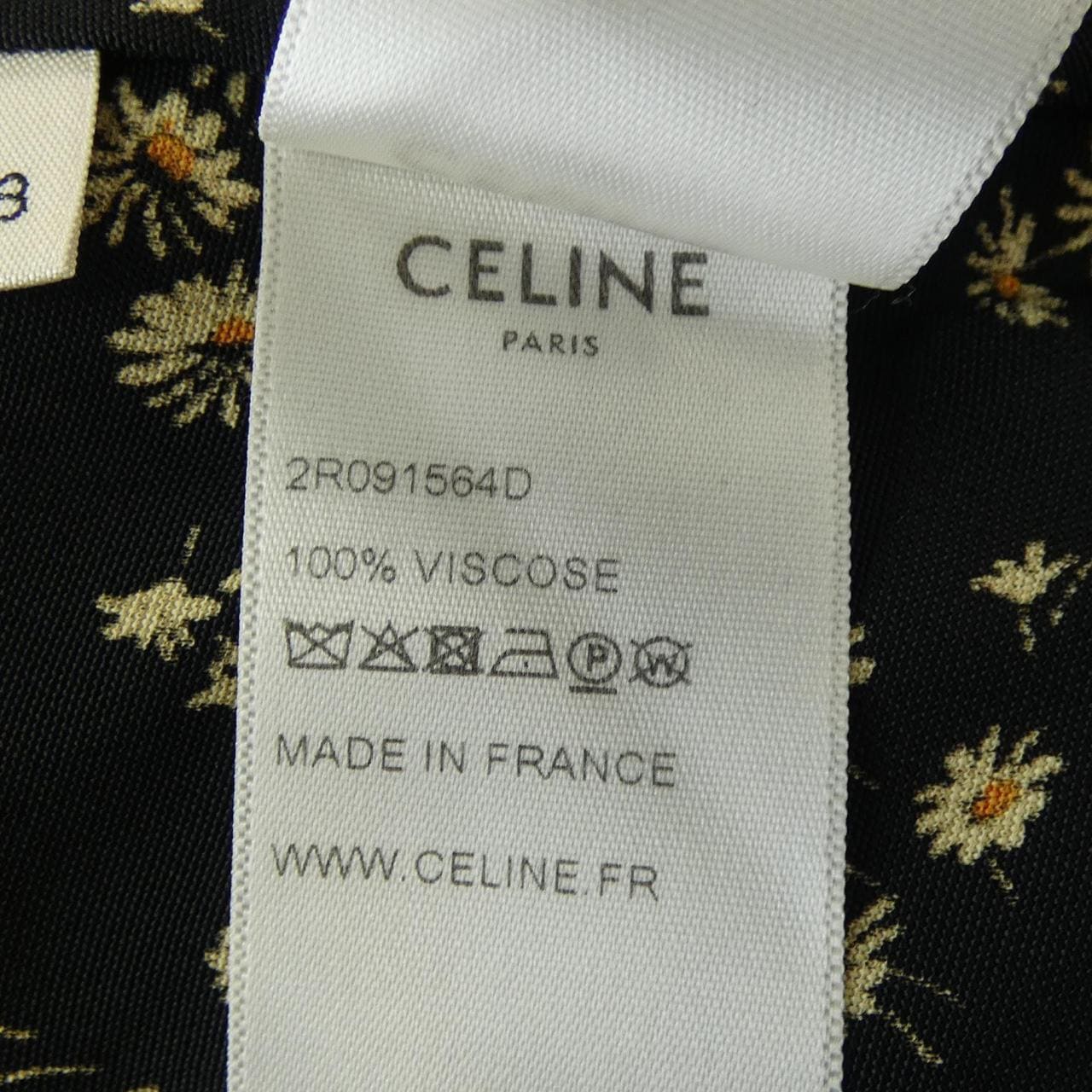 セリーヌ CELINE フォークボタンプラケット付きミディドレス 2R091564D ワンピース