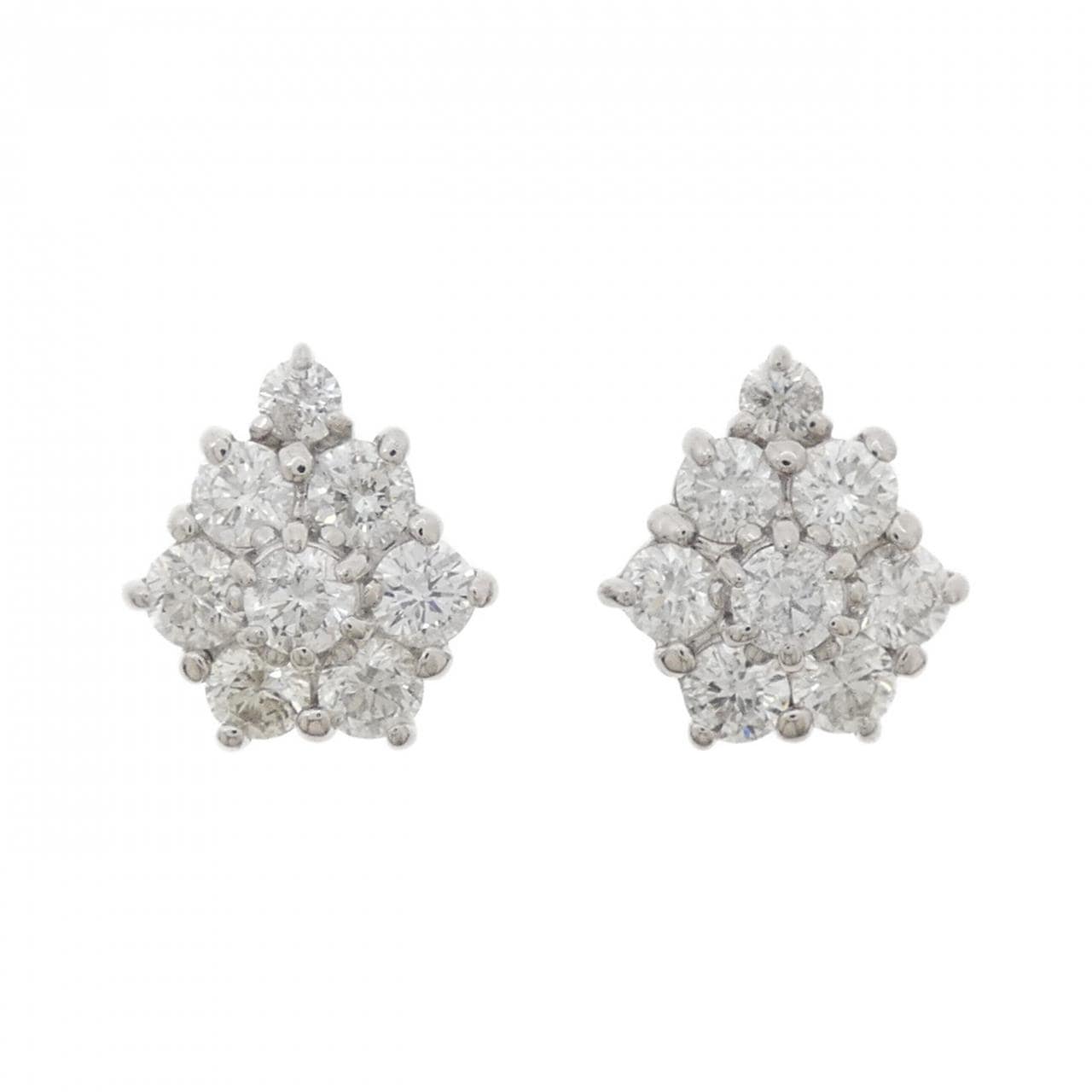 K14WG ダイヤモンド ピアス 2.00CT