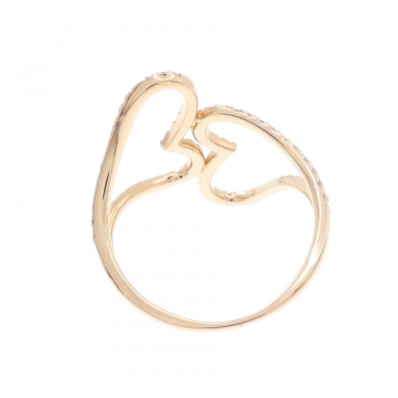 750PG ハート ダイヤモンド リング 0.43CT