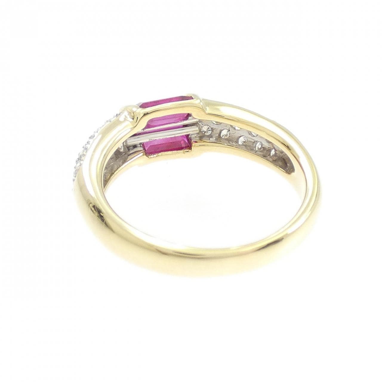 750YG/750WG ルビー リング 1.20CT