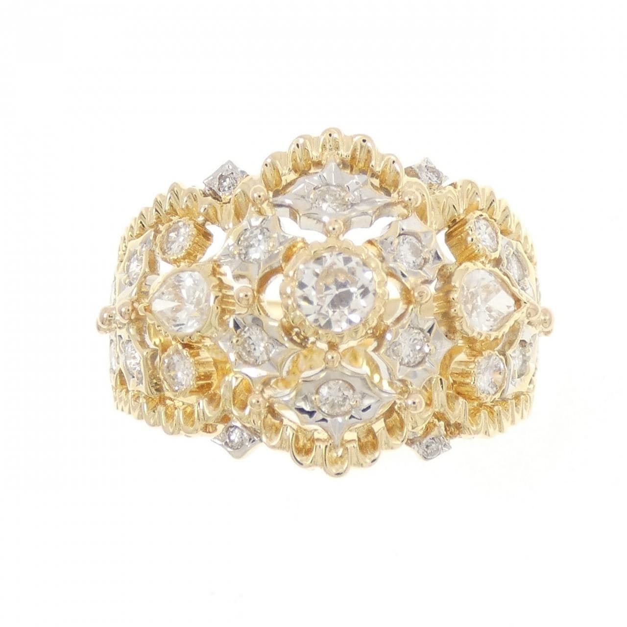 K18YG/K18WG ダイヤモンド リング 0.25CT
