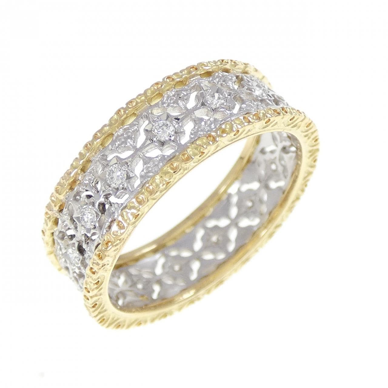 K18YG/PT900 ダイヤモンド リング 0.20CT