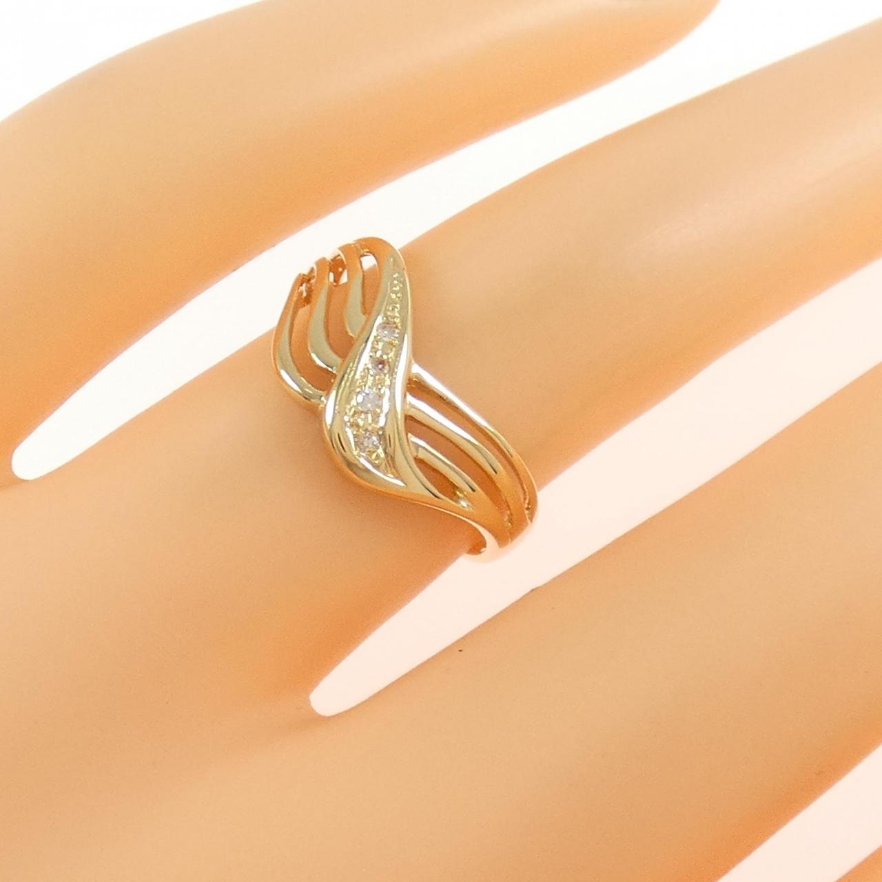 K18YG Diamond ring