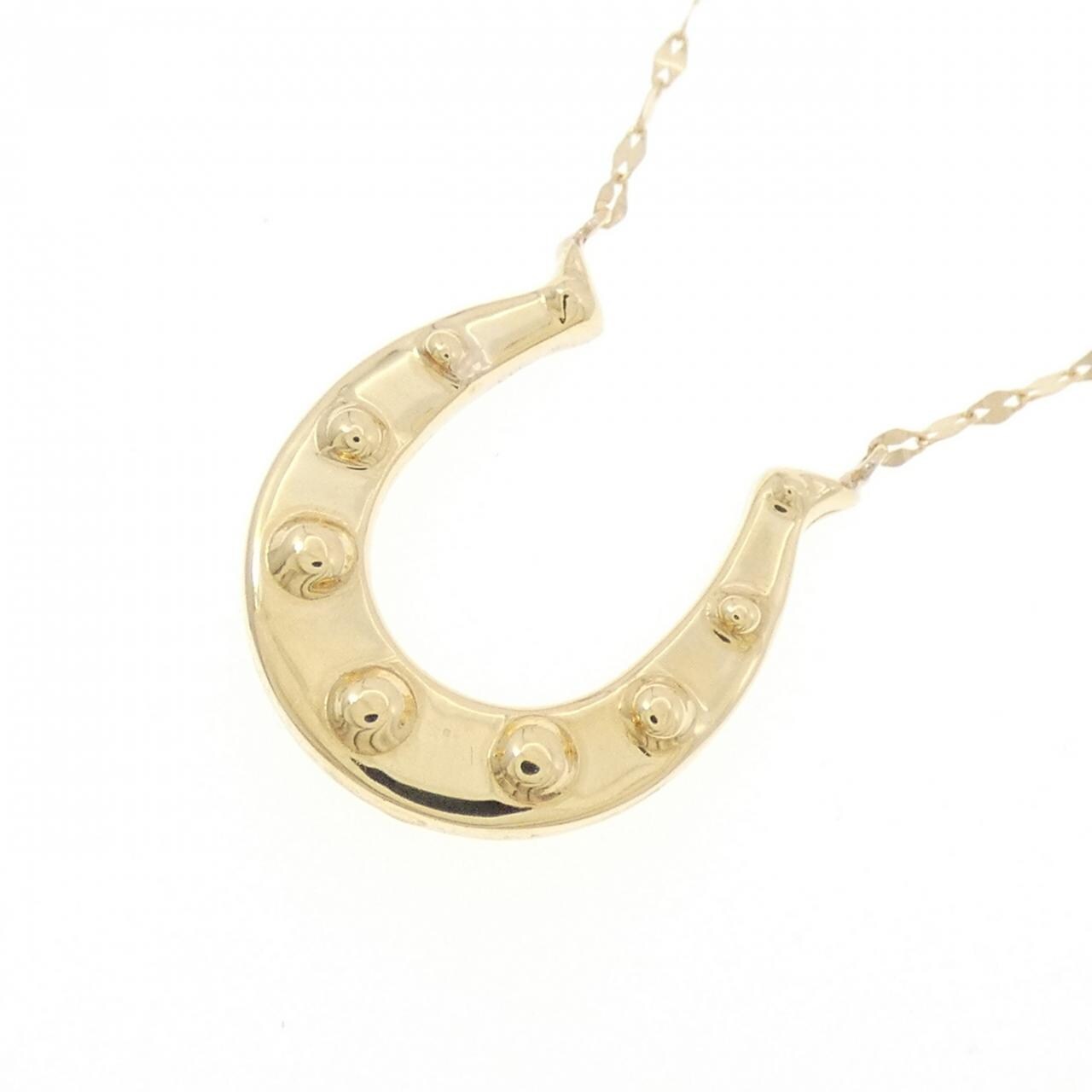 K18YG ホースシュー×スター ネックレス