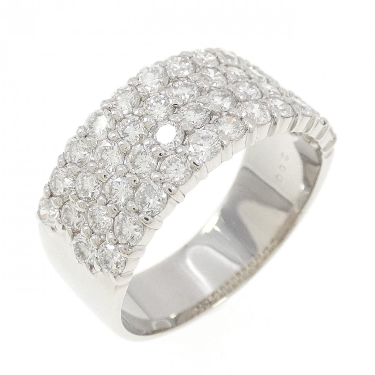 PT900 パヴェ ダイヤモンド リング 2.00CT