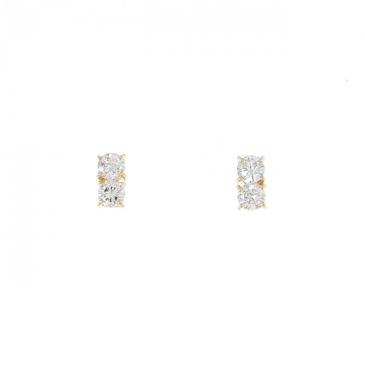 【リメイク】K18YG ダイヤモンド ピアス 0.32CT