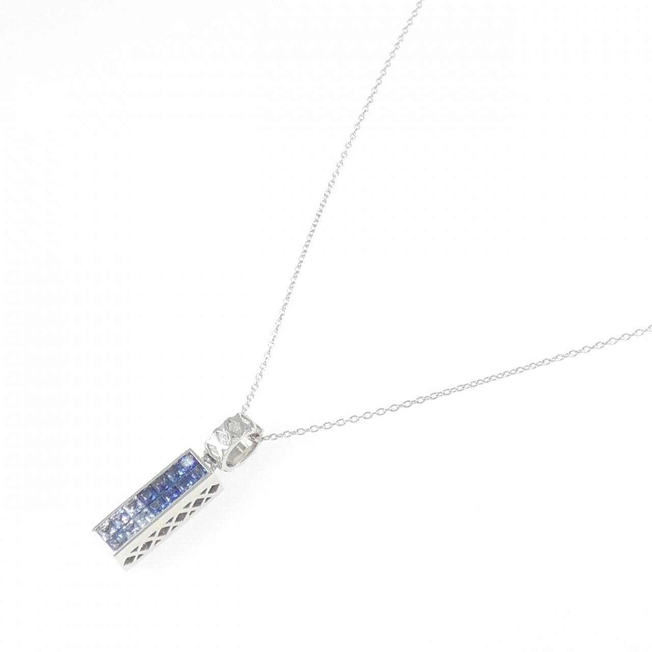 K18WG サファイヤ ネックレス 0.82CT