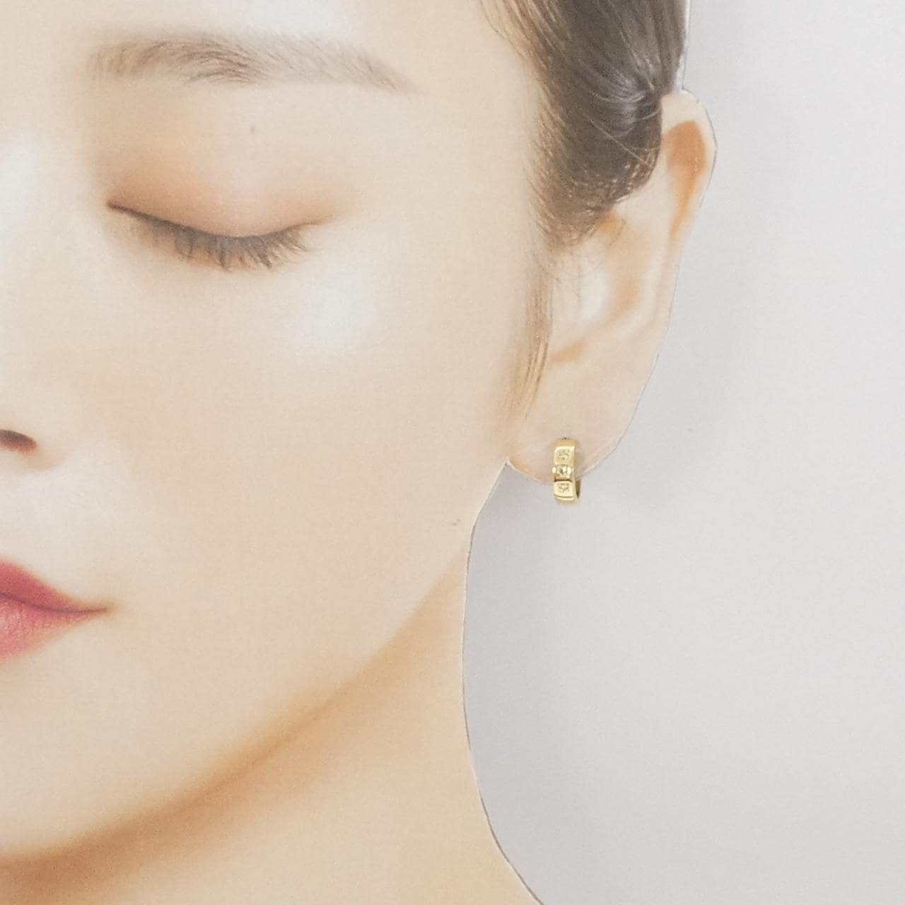 K18YG ダイヤモンド ピアス 片耳