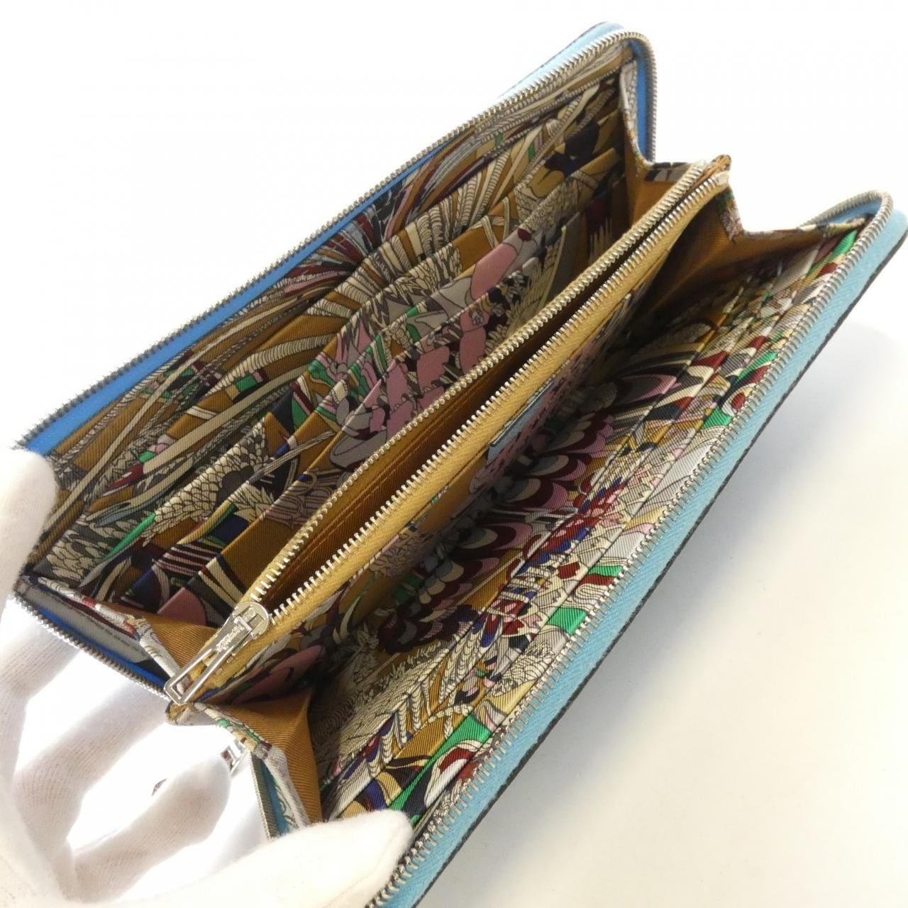 エルメス ファンテジー･ボタニック シルク イン クラシック 080203CK 財布