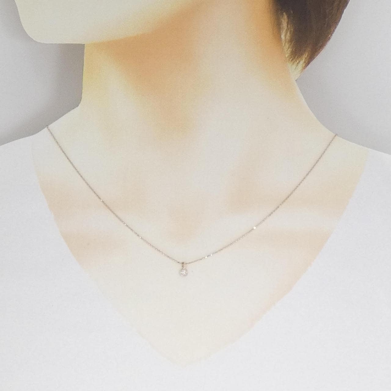 アガット ダイヤモンド ネックレス 0.1CT