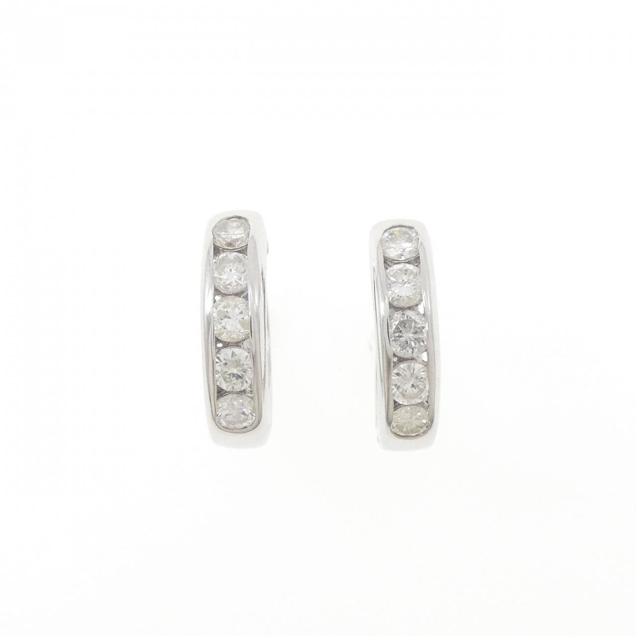 K18WG ダイヤモンド ピアス 1.00CT