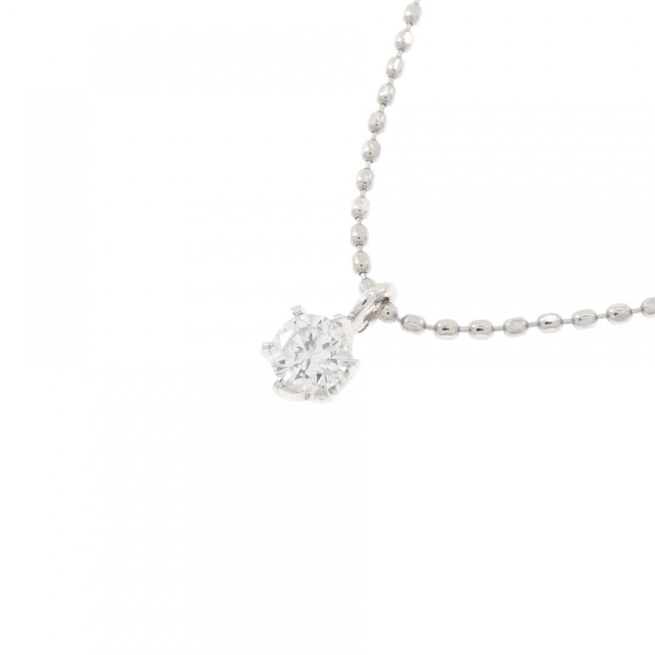PT900/PT850 ソリティア ダイヤモンド ネックレス 0.10CT