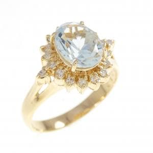 K18YG アクアマリン リング 0.96CT