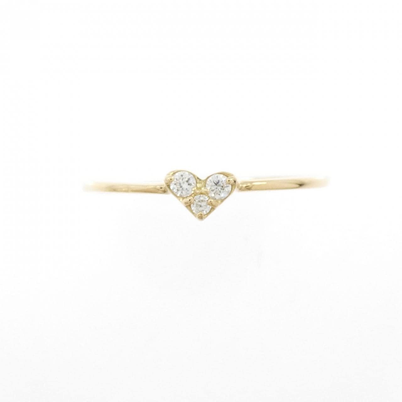 【リメイク】K18YG ハート ダイヤモンド リング 0.05CT