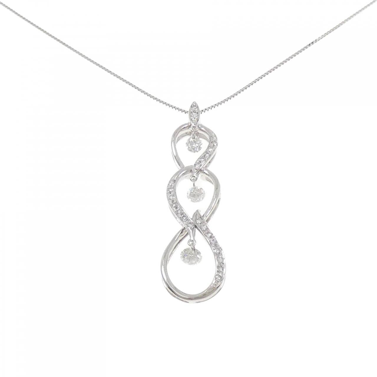 K18WG ダイヤモンド ネックレス 0.70CT