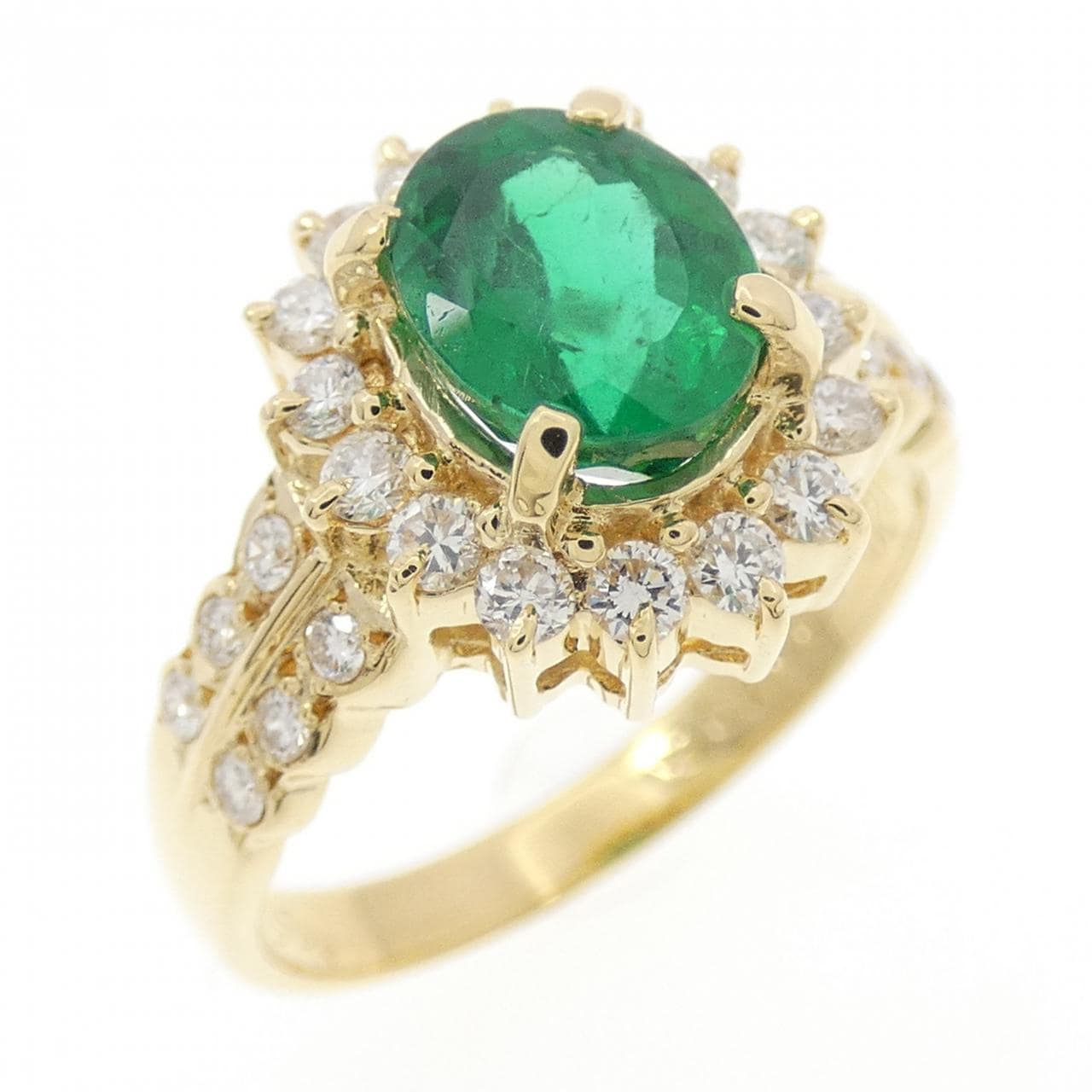 K18YG エメラルド リング 1.20CT