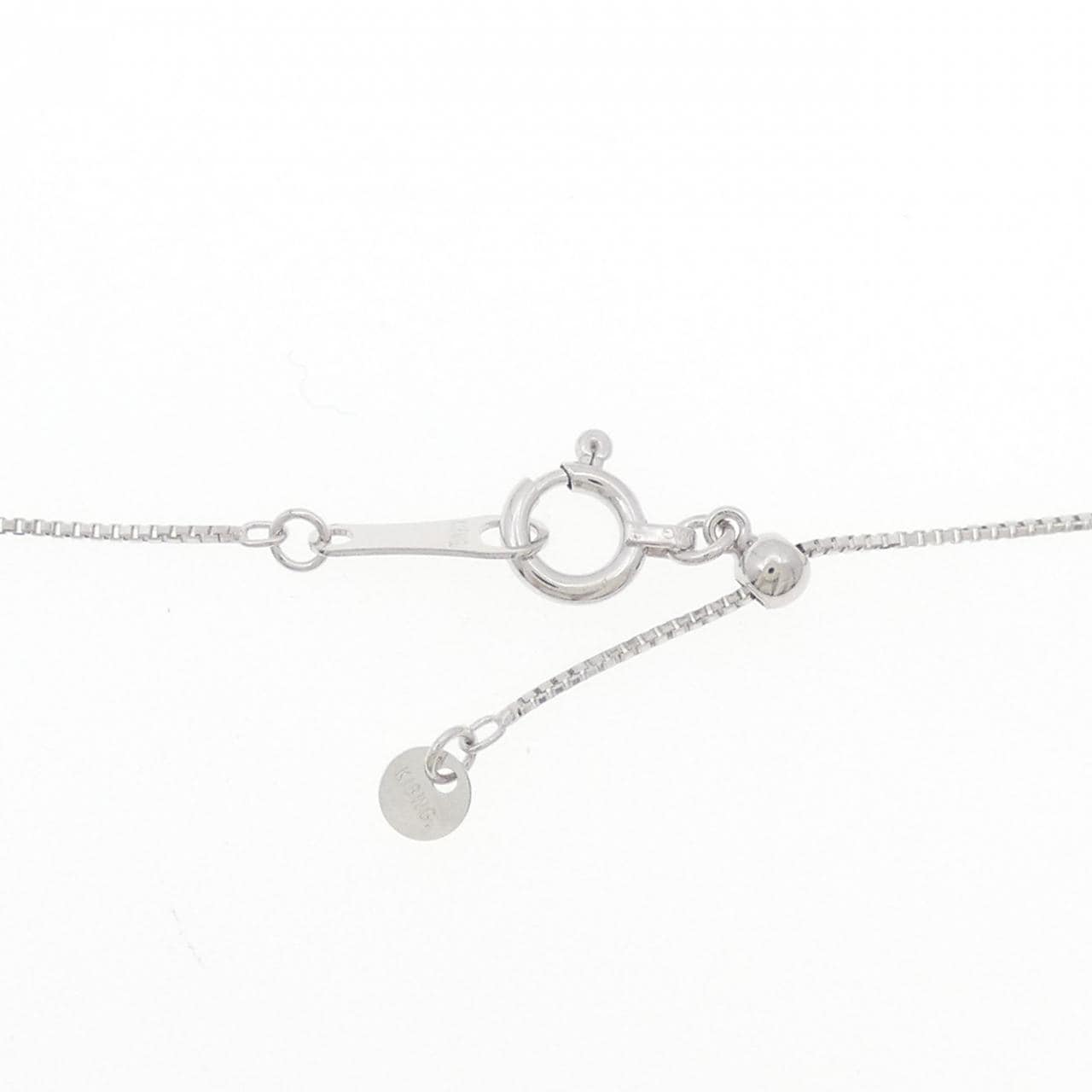 K18WG ハート ダイヤモンド ネックレス 0.12CT