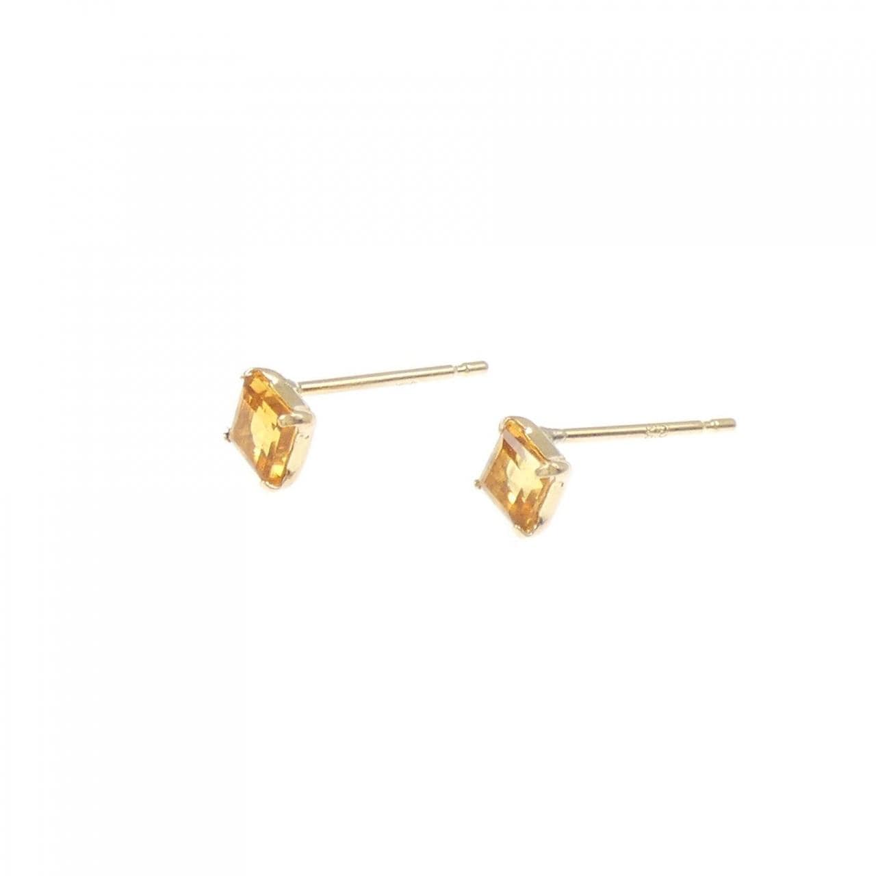 K18YG シトリン ピアス