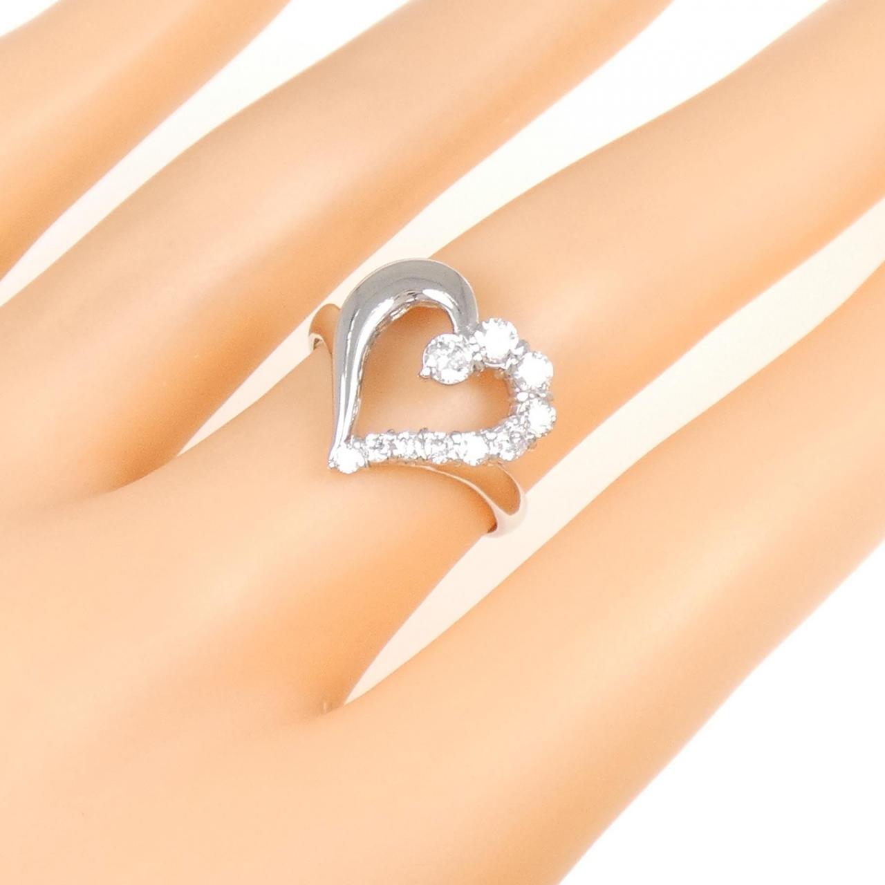 PT ハート ダイヤモンド リング 0.50CT