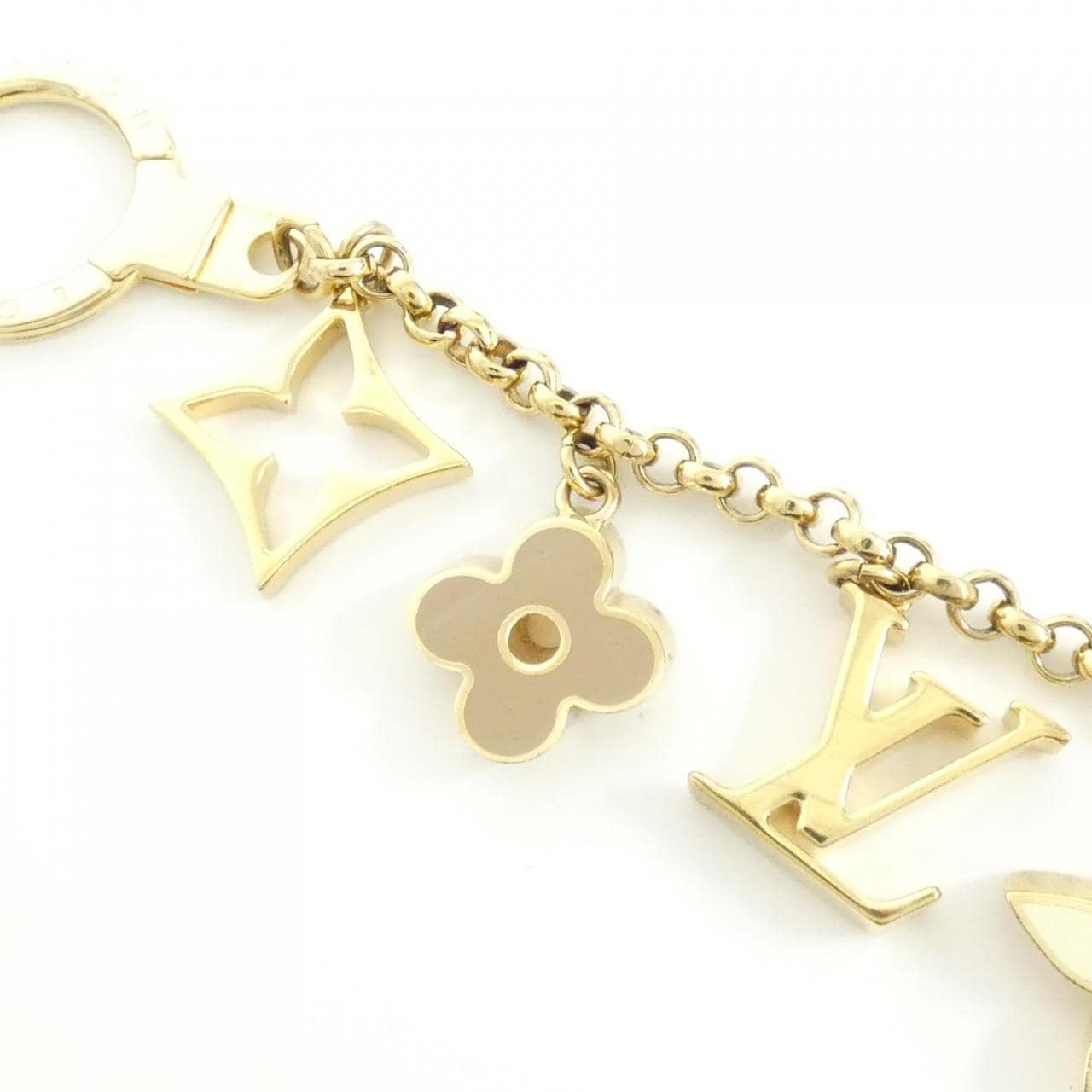 LOUIS VUITTON Bag Charm Chain Fleur De Monogram M65111 Qeelin