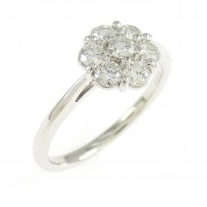 PT900 フラワー ダイヤモンド リング 0.50CT