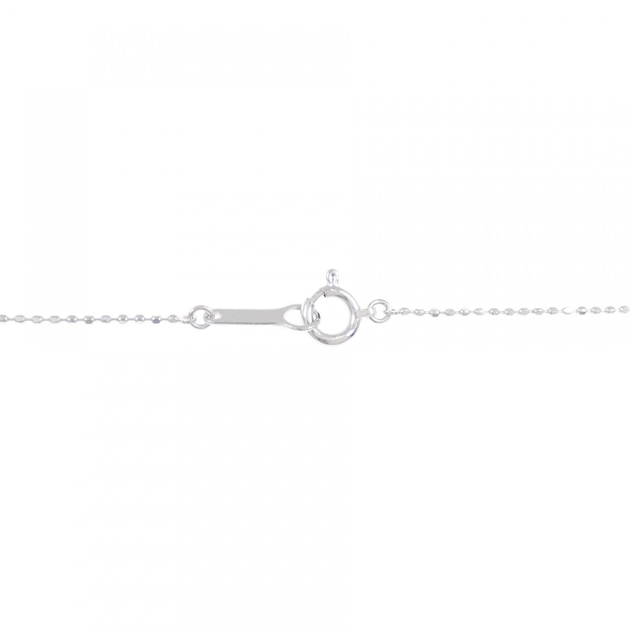 K18WG スター ダイヤモンド ネックレス 0.1CT