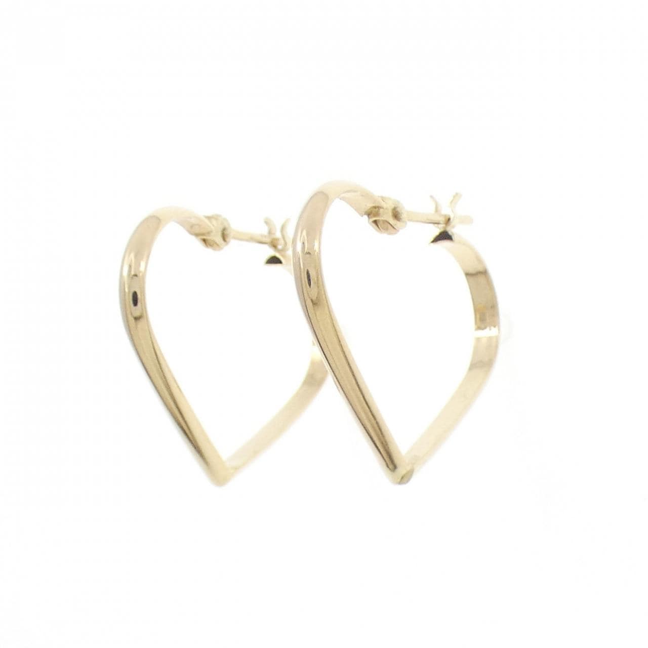 K14YG ハート ピアス