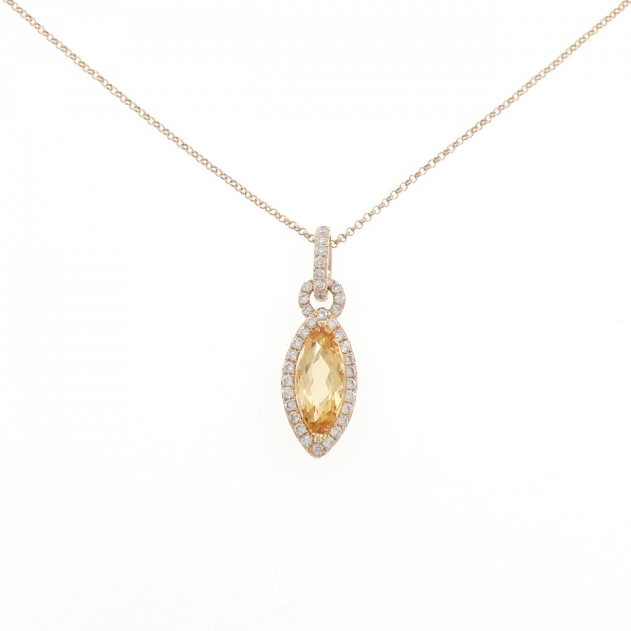 K18PG インペリアルトパーズ ネックレス 1.59CT