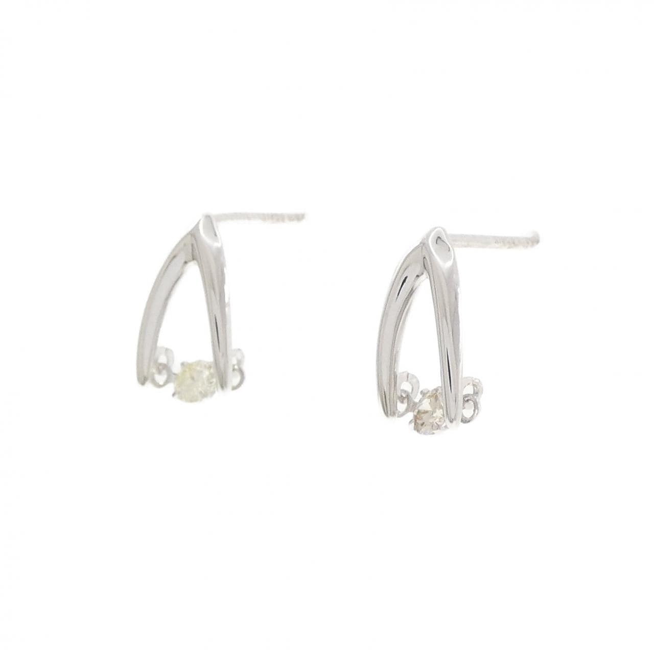 K18WG ダイヤモンド ピアス 0.20CT