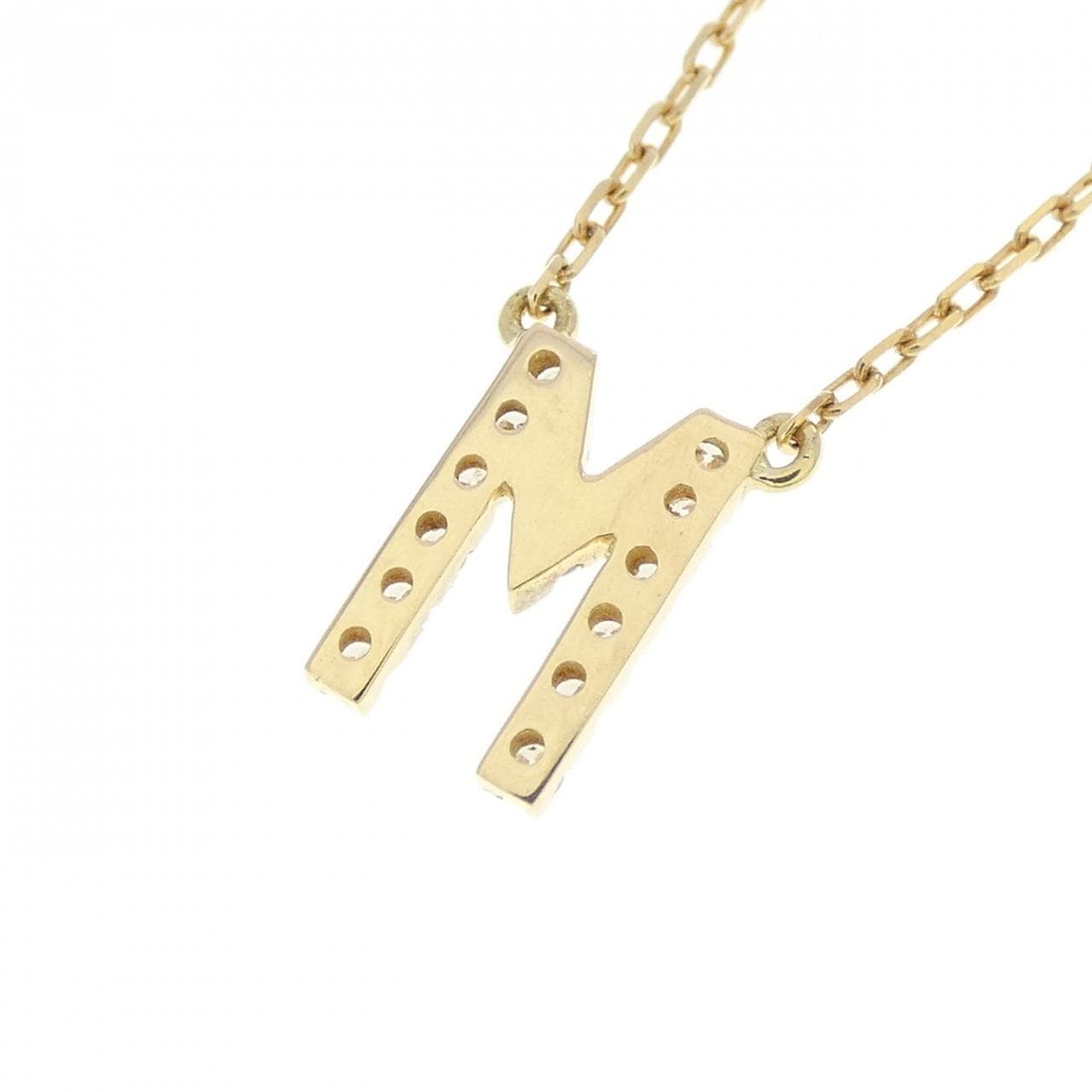 アーカー イニシャル ネックレス 0.06CT