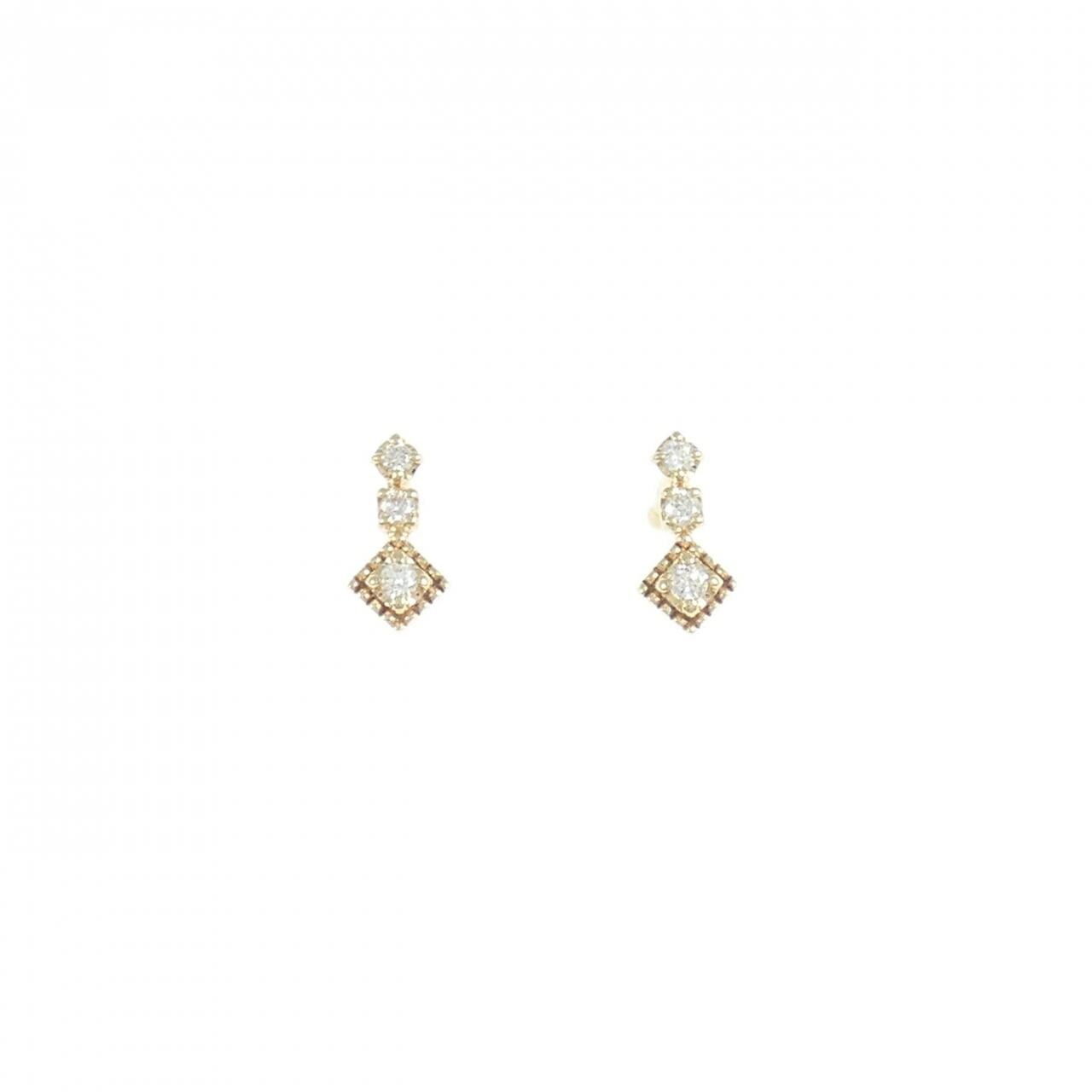 K10YG/K18YG ダイヤモンド ピアス 0.04CT