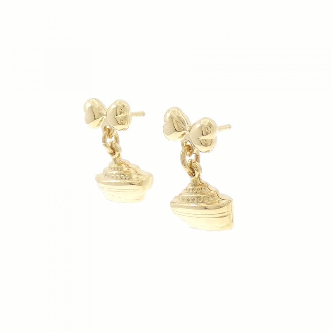 750YG Ribbon x Yacht Earrings